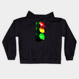 Go ahead and go, or slow down and look, or stop and look longer Kids Hoodie